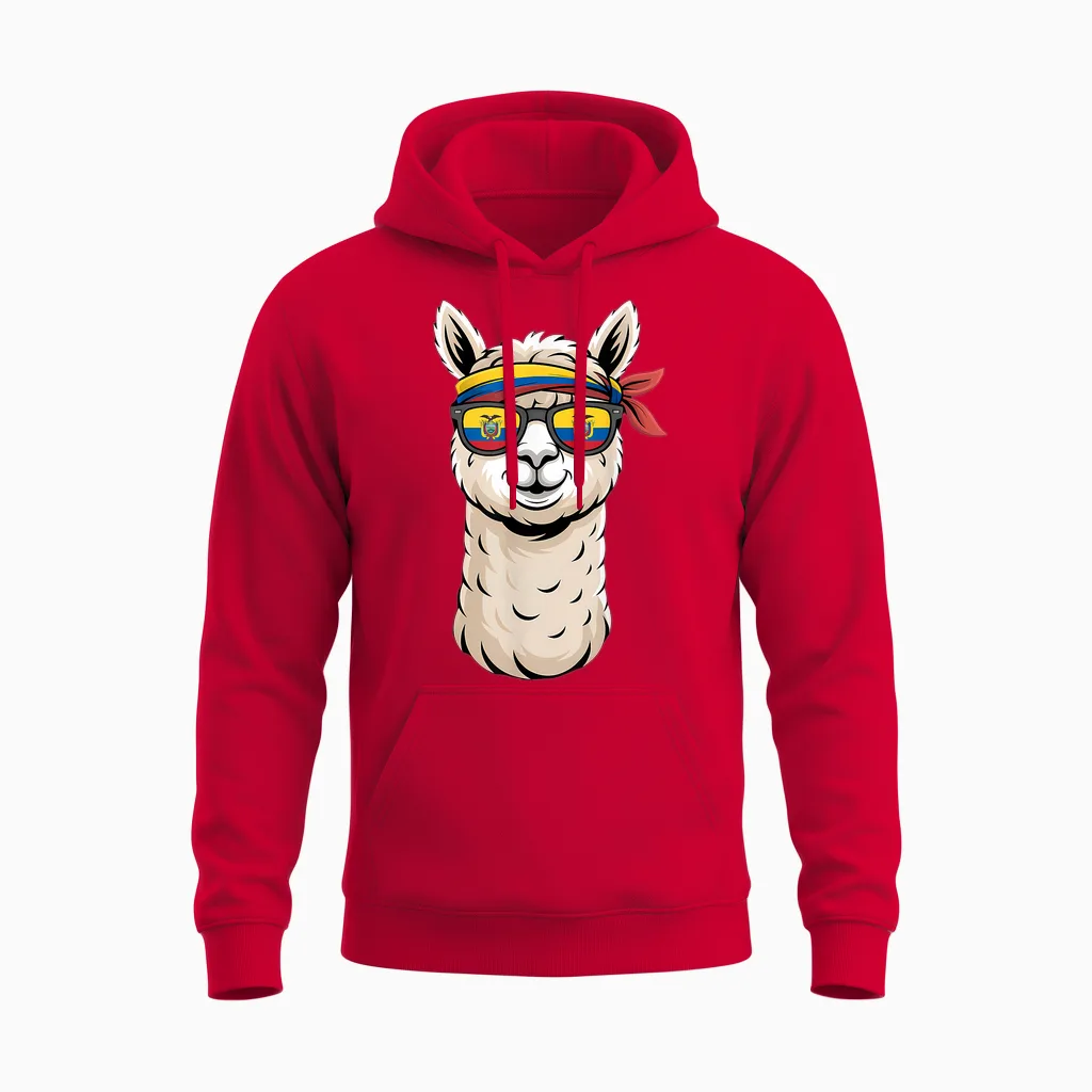 Drapeau De L'équateur Fierté équatorienne Unisex Hoodie in Red