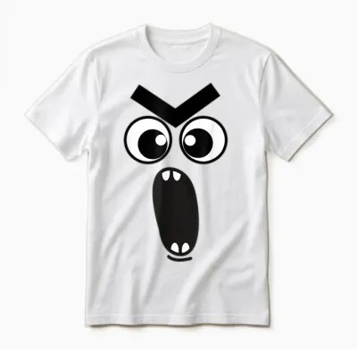 Creepy Carrots Face Funny Halloween Costume Kids and Adults Unisex T-Shirt - White