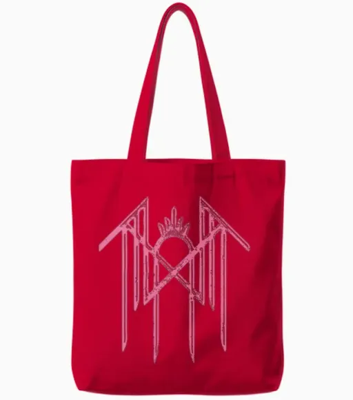 Sleep Token Even in Arcadia Gothic Black Tote Bags in Red