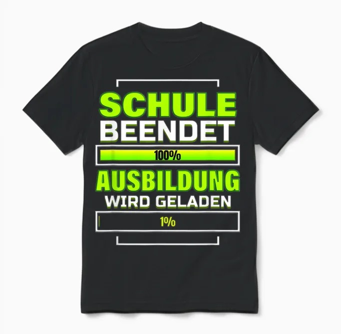 Schulabschluss Realschule 10 Klasse Hauptschule Ausbildung Unisex T-Shirt in Black