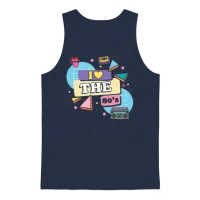 80s Retro Unisex Tank Top - Navy – 1