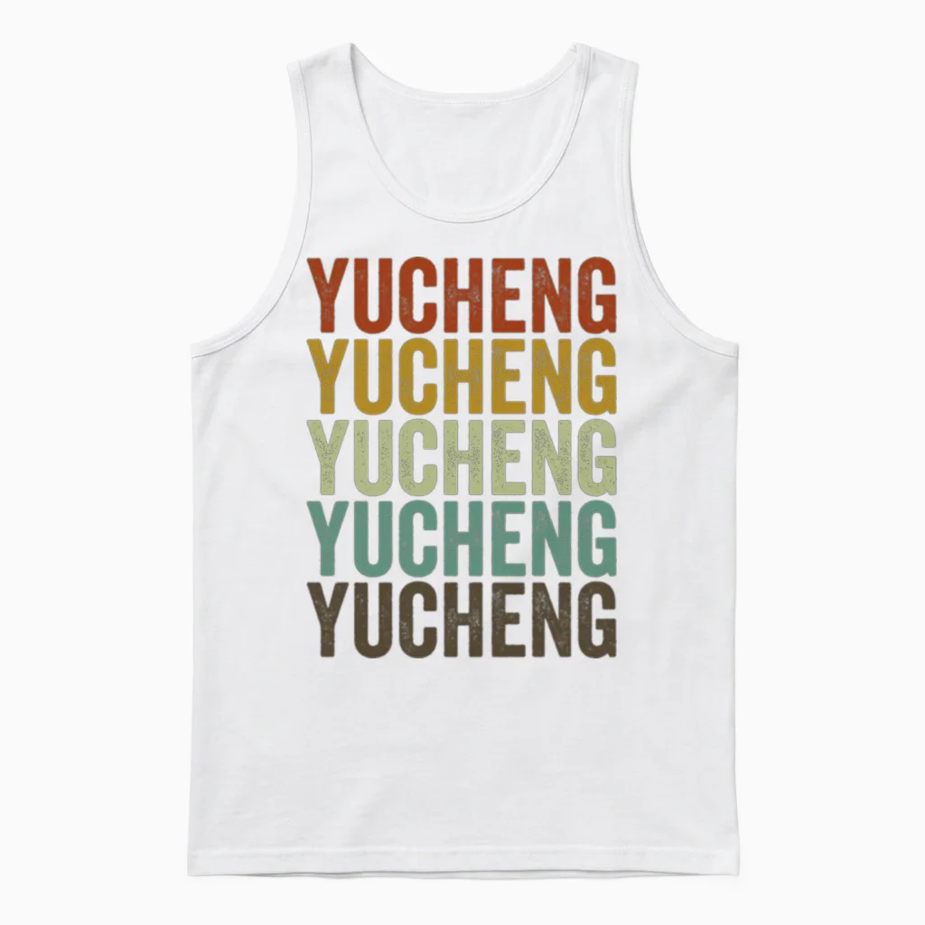 Yucheng China Retro Vintage Unisex Tank Top - White