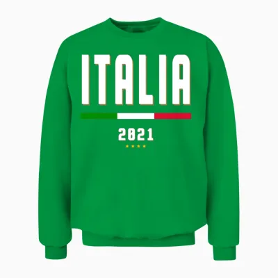 Italia Soccer Jersey 2021 - Italian Football Unisex Sweatshirt - Irish Green