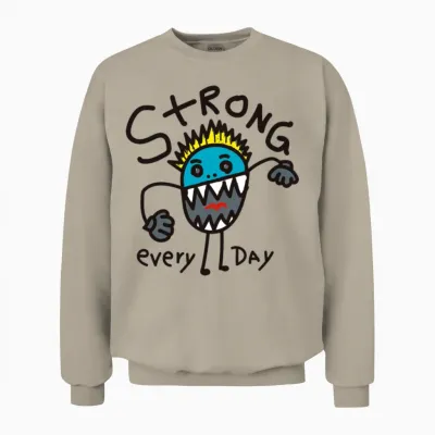 Funny Monster Cartoon Unisex Sweatshirt - Sand
