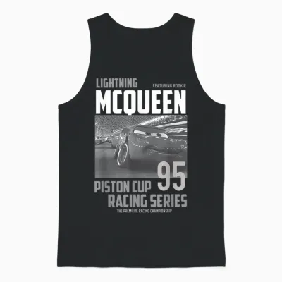 Cars Lightning Mcqueen Piston Cup Racing Series T-Shirt, Black, S Unisex Tank Top - Black