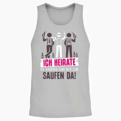 Jga T-Shirt Bräutigam Kostüm Poltern Junggesellenabschied Unisex Tank Top - Ash