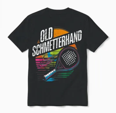 Padel Tennis Player Paddleball Racquet Sports T-Shirt, Black Unisex T-Shirt - Black