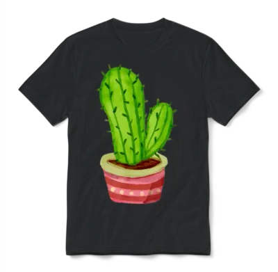 Cactus Plants Funny Unisex T-Shirt - Black