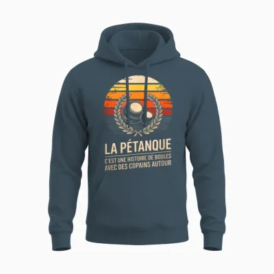 La Petanque C Est Une Histoire De Boules Avec Des Copains Unisex Hoodie - Dark Heather
