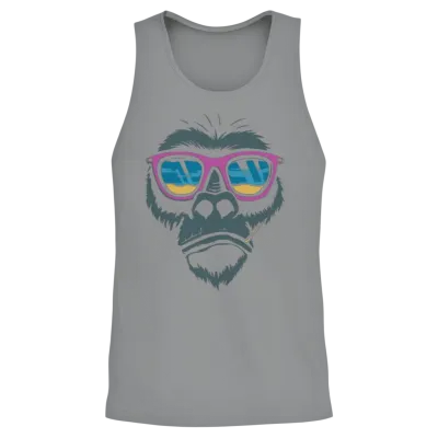 Funny Cool Monkey Unisex Tank Top - Sport Grey