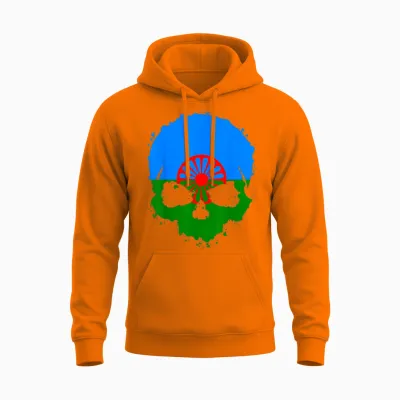 Vintage Gypsy Flag Gift Gypsy Gypsy People Rom Unisex Hoodie - Safety Orange