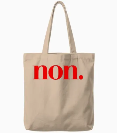 Nein. - Französisch Frankreich Tote Bags - Natural