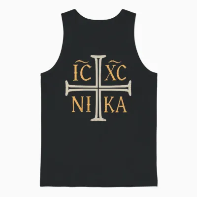 Ic Xc Nika Jesus Christ Conqueror Orthodox Christian Unisex Tank Top - Black