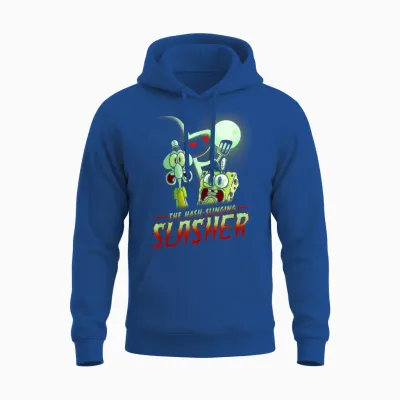 Spongebob Squarepants the Hash Slinging Slasher Spooky Unisex Hoodie - Royal