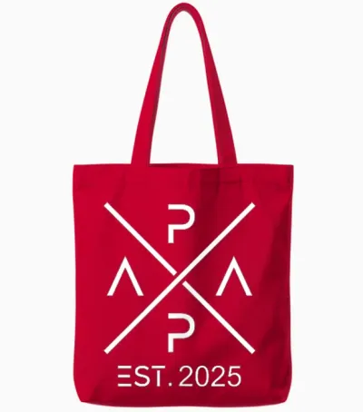 Vater 2025 Papa Seit 2025 Papa Ist 2025 Tote Bags - Red