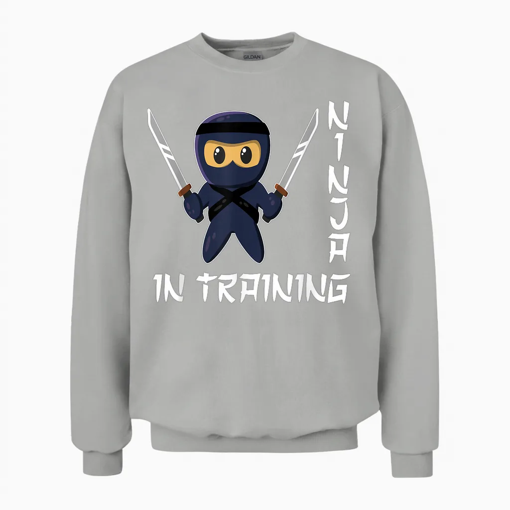 Ninja Im Training Ninja Karate Ninja Kinder Ninja Unisex Sweatshirt in Ash
