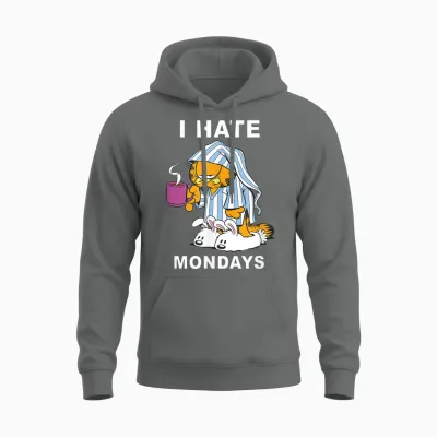 Garfield I Hate Mondays Coffee Garfield Unisex Hoodie - Graphite Heather