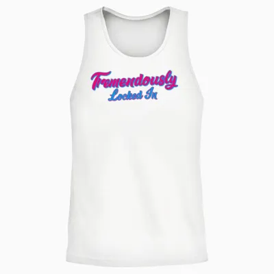 Tremendously Locked In Unisex Tank Top - White