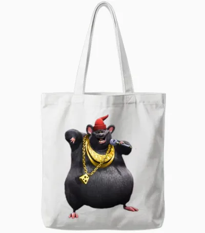 Biggie Cheese Tote Bags - White