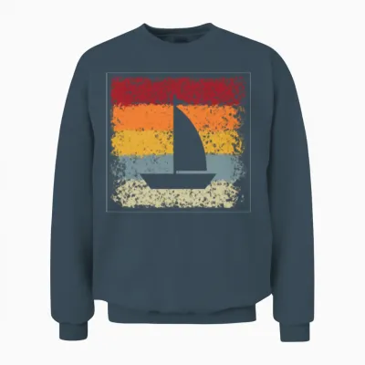 Sailing Retro Unisex Sweatshirt - Dark Heather