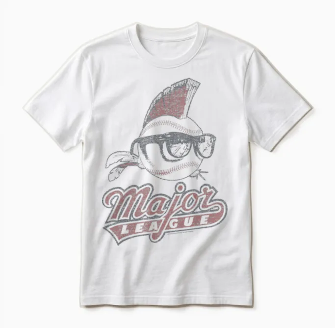 Major League Vintage Logo Unisex T-Shirt in White