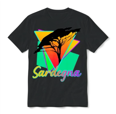 Sardinia Sardegna Retro Sardinia Unisex T-Shirt - Black