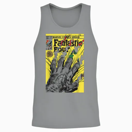 Fantastic Four Comic Dr Doom Hand T-Shirt, White, S Unisex Tank Top - Sport Grey