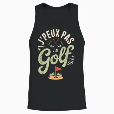 J'peux Pas J'ai Golf Unisex Tank Top - Black