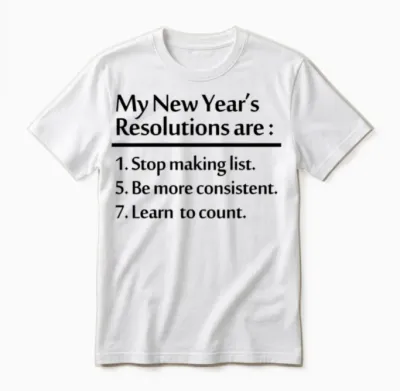 New Years Resolution Unisex T-Shirt - White