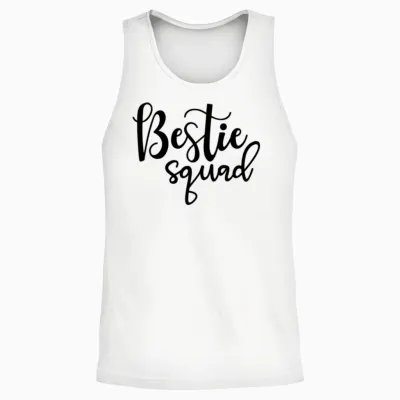 Bestie Squad 01 Unisex Tank Top - White
