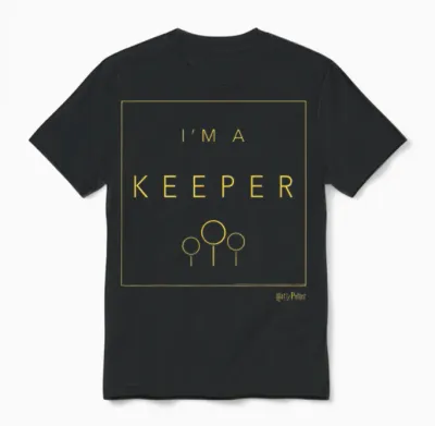 Harry Potter Quidditch I'm a Keeper Unisex T-Shirt - Black