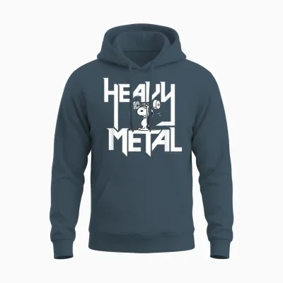 Peanuts - Snoopy Heavy Metal Unisex Hoodie - Dark Heather