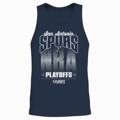 Nba Officiel 2026 Playoffs San Antonio Spurs Fade Unisex Tank Top - Navy