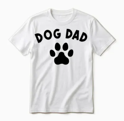 Dog Dad Unisex T-Shirt - White