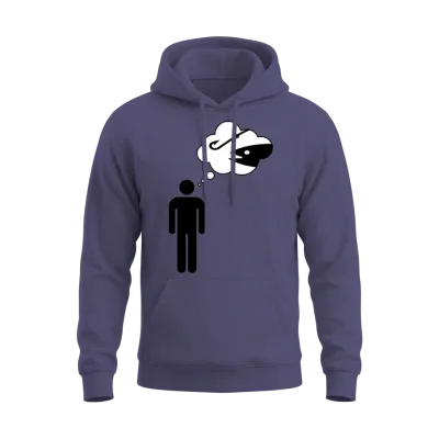 Thinking About Fishing Unisex Hoodie - Heather Sport Dark Navy