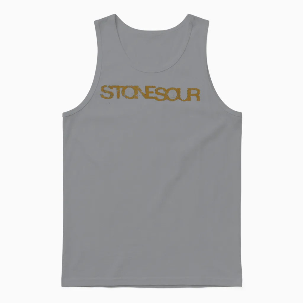 Stone Sour Distressed Logo Unisex Tank Top in Sport Grey