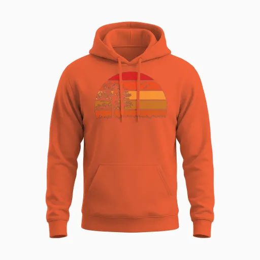 Retro Unisex Hoodie - Orange