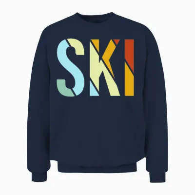 Ski Retro Unisex Sweatshirt - Navy