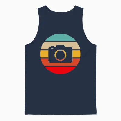Photography Retro Unisex Tank Top - Navy
