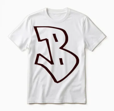 B Graffiti Bubble Letter Unisex T-Shirt - White
