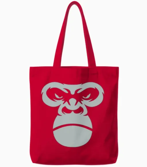 Gorilla Tote Bags in Red