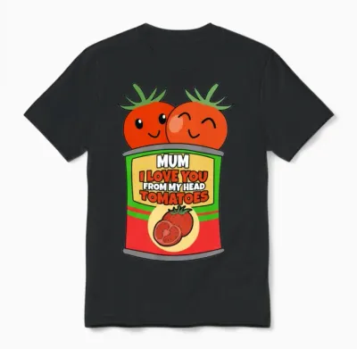 Funny Tomato Outfit Unisex T-Shirt - Black
