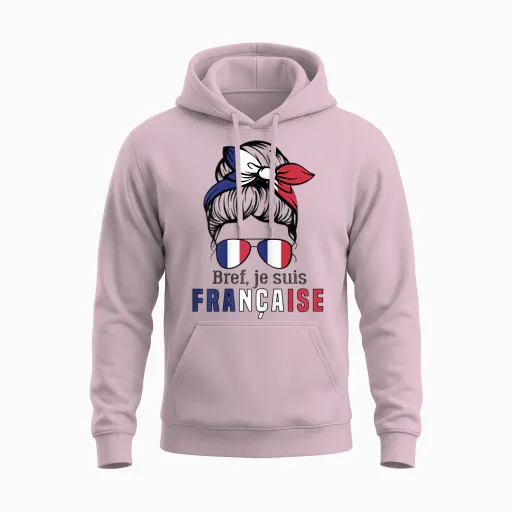 French Girl France French Girl Women French Unisex Hoodie - Light Pink
