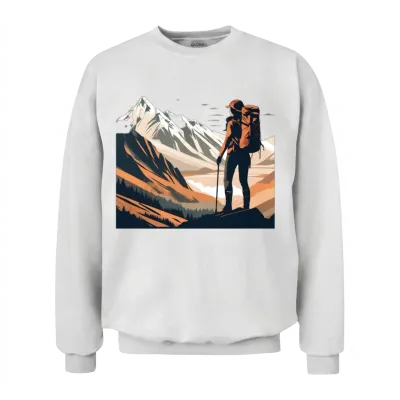 Hiking Girl Unisex Sweatshirt - White