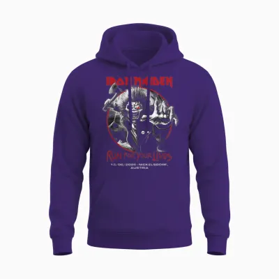 Iron Maiden Run for Your Lives Tour 2026 Nickelsdorf Unisex Hoodie - Purple