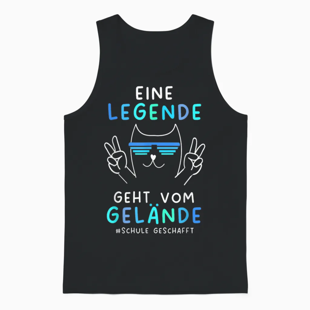 Schulabschluss Abitur Realschule Hauptschule Schule 2026 Unisex Tank Top in Black