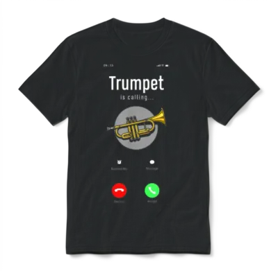 Trumpet Is Calling Funny Trumpet Player Gift Unisex T-Shirt - Black