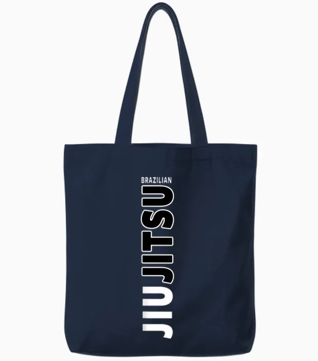 Jiu Jitsu Mma T-Shirt, Brazilian Jiu Jitsu T-Shirt, Black, S Tote Bags in Navy