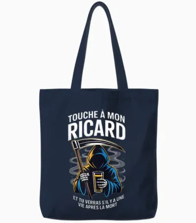 Ricard Lover – Humour Noir Aperitif French Tote Bags - Navy