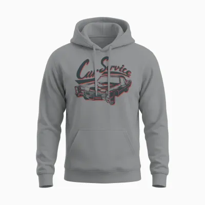 Retro Car Unisex Hoodie - Sport Grey